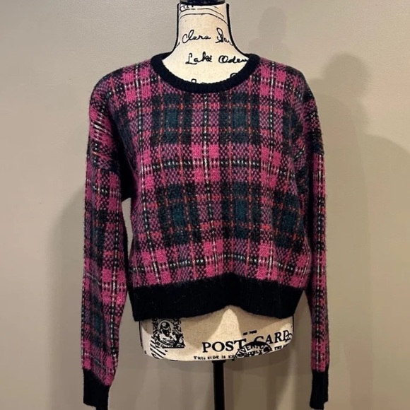 Lauren Ralph Lauren Plaid Wool Blend Crew Neck Sweater - Picture 4 of 9